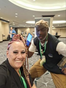 PFFC Members Rachelle Ellison and Luther Lacy collaborating at the conference.